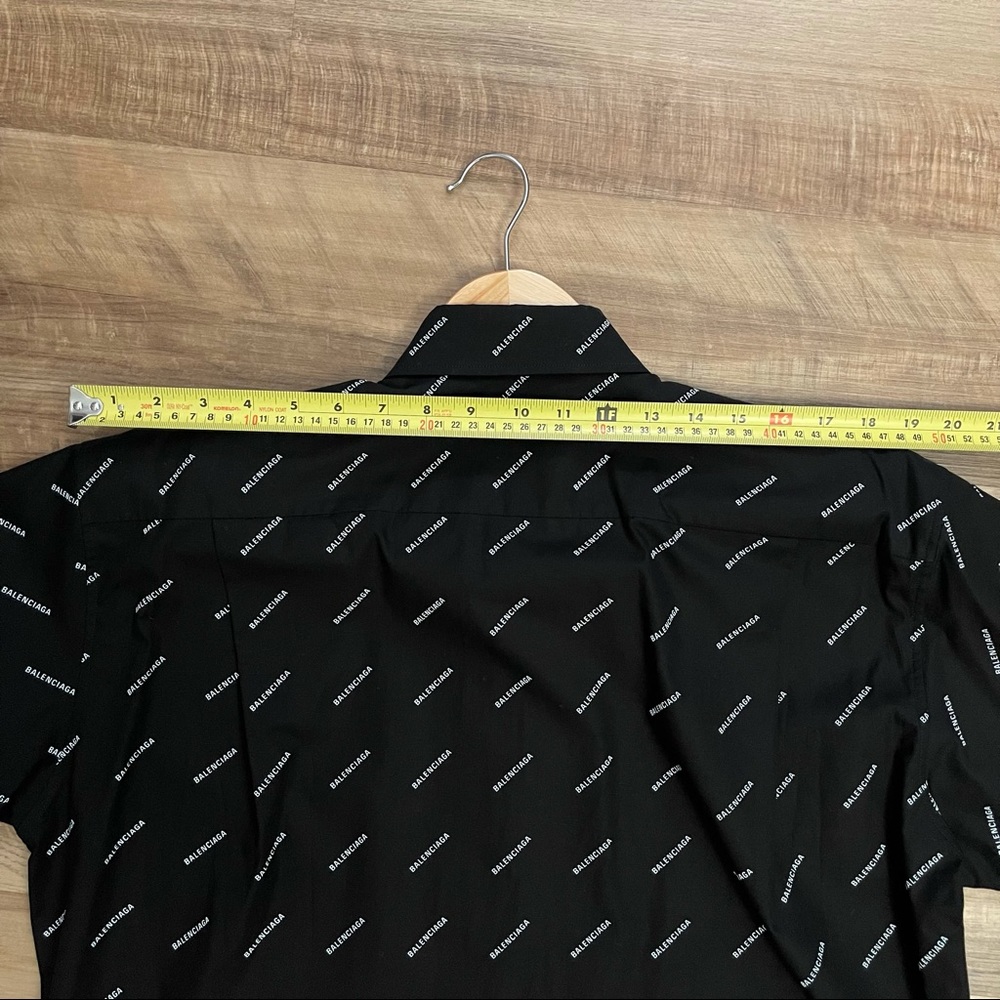 Balenciaga All-over logo poplin shirt size 37 - Picture 8 of 11